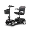 Four wheels Compact Travel Mobility Scooter with 300W Motor for Adult-300lbs, Metallic Gray