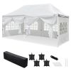 10X20ft EZ Pop Up Canopy Folding Gazebo/White