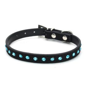 Pet Supplies Collar Diamond Rhinestone Buckle Dog Collar (Option: A-XS)