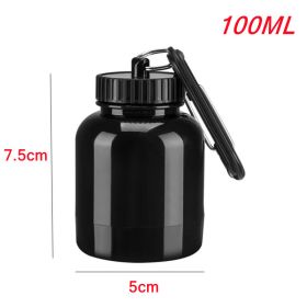 Mini Portable Protein Powder Bottles with Keychain Health Funnel Medicine Bottle Small Water Cup Outdoor Sport Storage (Color: 100ml-01)