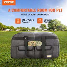 VEVOR Cat and Dog Carrier with Wheels, Rolling Pet Carrier with Telescopic Handle and Shoulder Strap, Dog Carrier with Wheels for Pets, with 1 Folding (Load Capacity: 35 lbs)