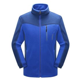 Cross-border Sources Of New Polar Fleece Warm Fleece Couple Cardigan Contrast (Option: Cai Lan Nan-XL)